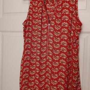 XL SHIRT Premise Studio Sleeveless Red/Cream Shirt XL